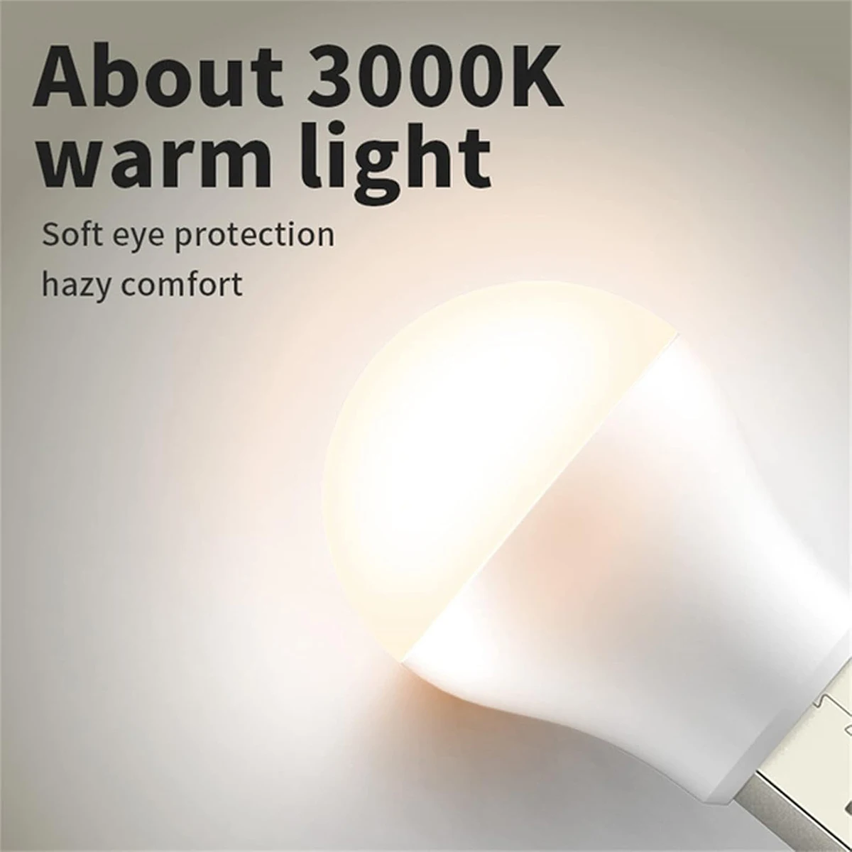 USB Night Light Mini LED Lights Cool White Portable Home USB Night Book Light Reading Computer Powered Interior Lighting Table