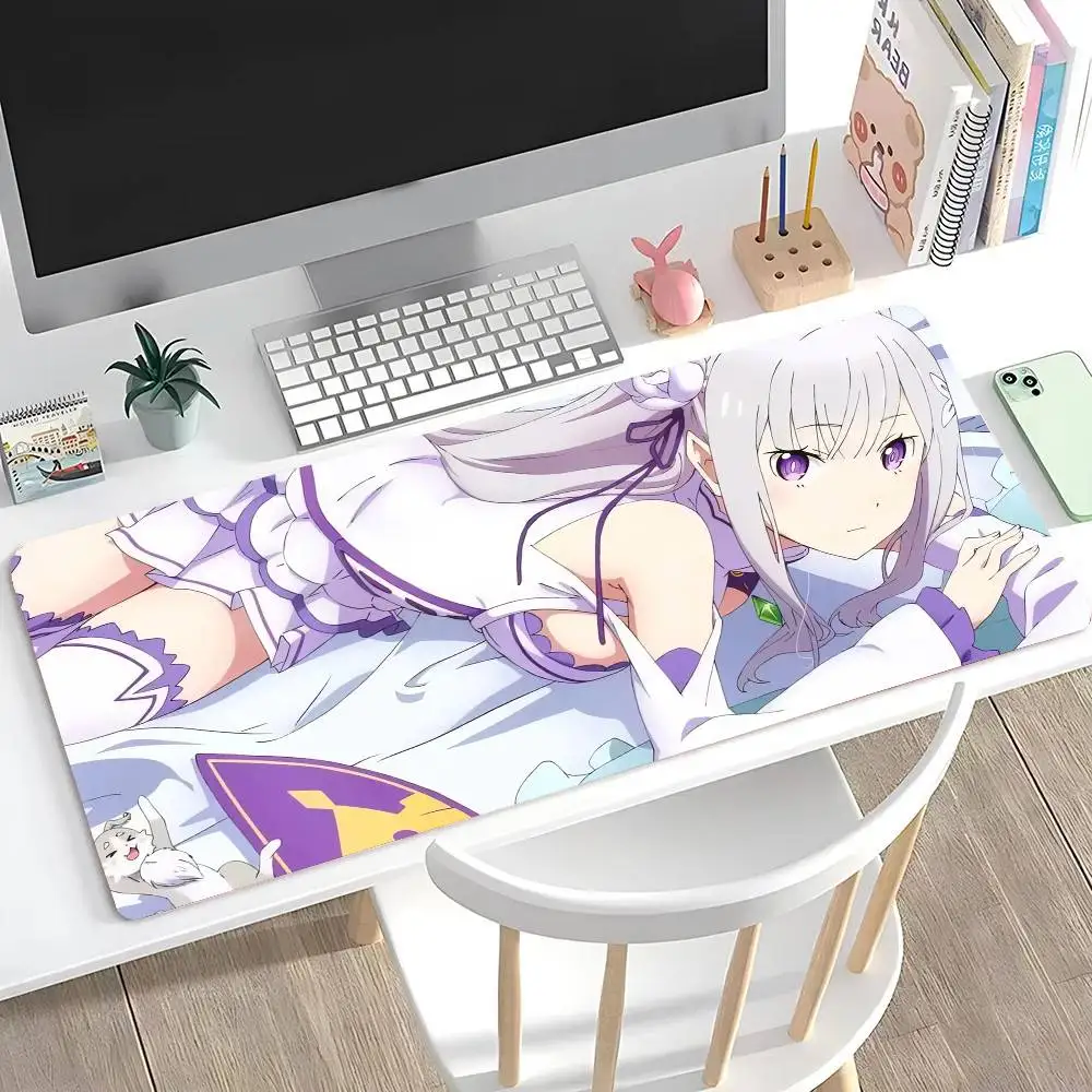 Emilia Animation Re Life In A Different World From Zero Mousepad Non-slip Suitable For Office Computers Laptops E-sports Game D
