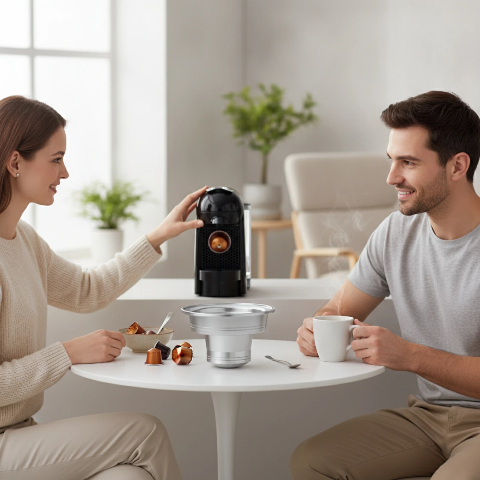Coffee Capsule Adapter Stainless Steel Coffee Machine Insert Compatible Easy to Clean