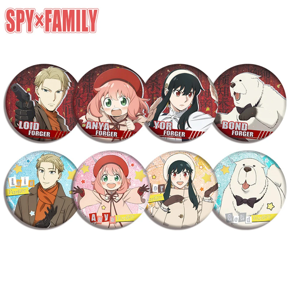 

58mm Anime SPY×FAMILY Bond Twilight Loid Anya Yor Forger Briar Cosplay COSTUME Badge Pin SPTE Tinplate Brooch Prop Xmas Gift