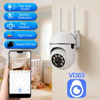 Cámara de Seguridad Wifi 2.4G 8mp, Aplicación Inalámbrica HD IP, Visión Nocturna en Color para Interiores, Audio Bidireccional, 360 °   Monitor de Protección con Visión Nocturna en Color