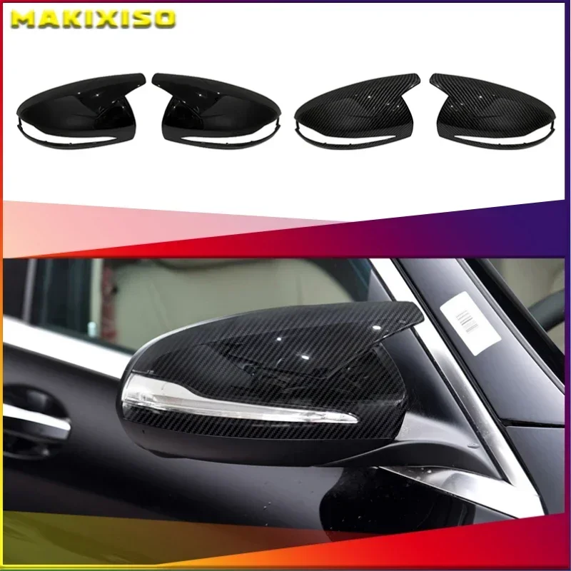 

ABS Horns Rearview Mirror Frame Cover Trim For Mercedes Benz C W205 E W213 S class W222 GLC X253 (only Left hand drive country)