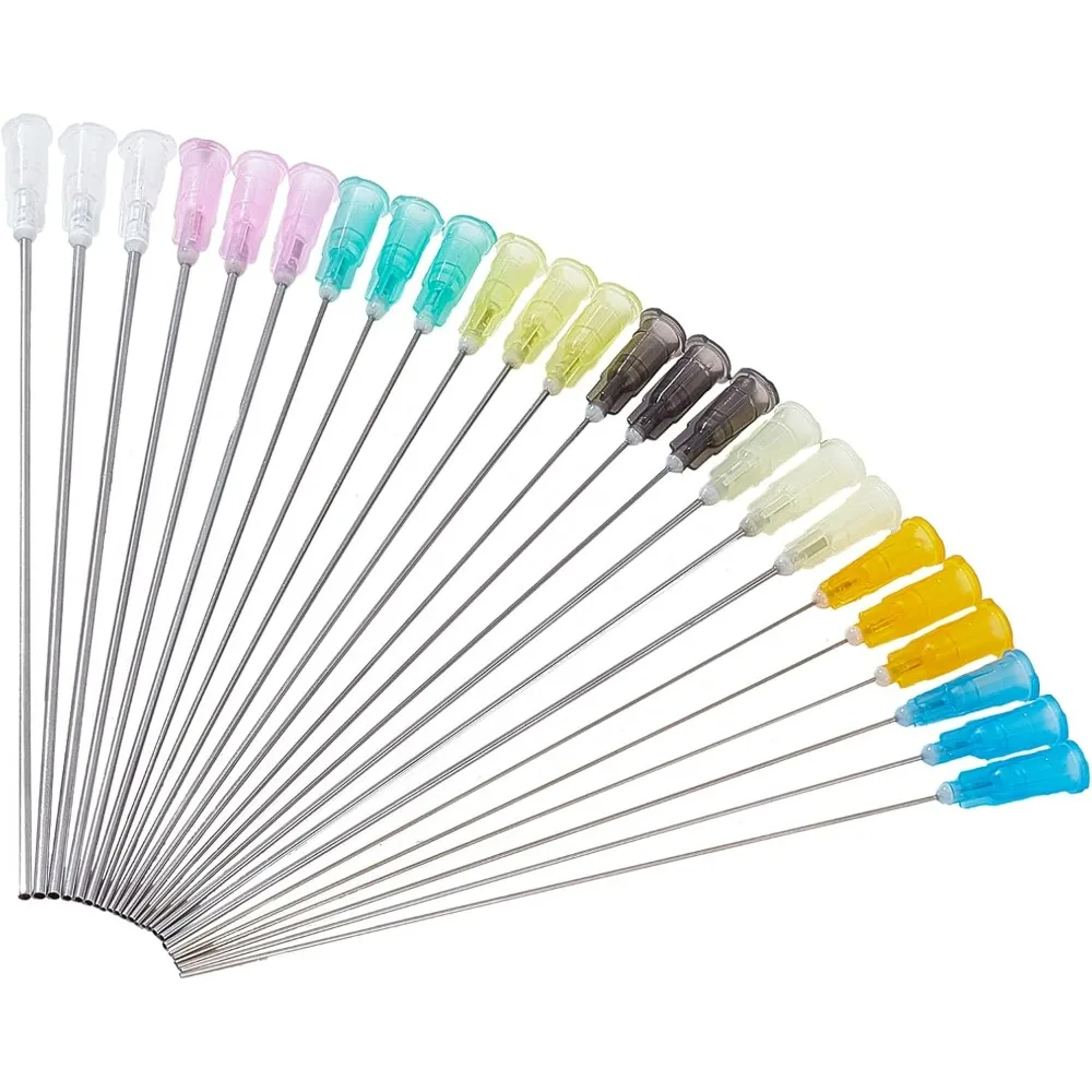 24 шт. игла для дозирования с тупым наконечником, 8 длинных дозирующих наконечников смешанного размера - 16ga 12ga 10ga 9ga 8ga 7ga 6ga 5ga Набор для изготовления тупых игл
