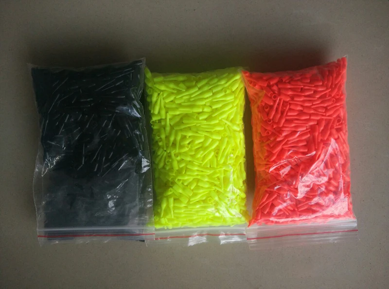 100pcs/lot Rubber Fishing Float Drift Tail 2/2.5/3/3.5mm Conspicuous Beans & Connectors For Lightstick Fishing Float Bobber A391