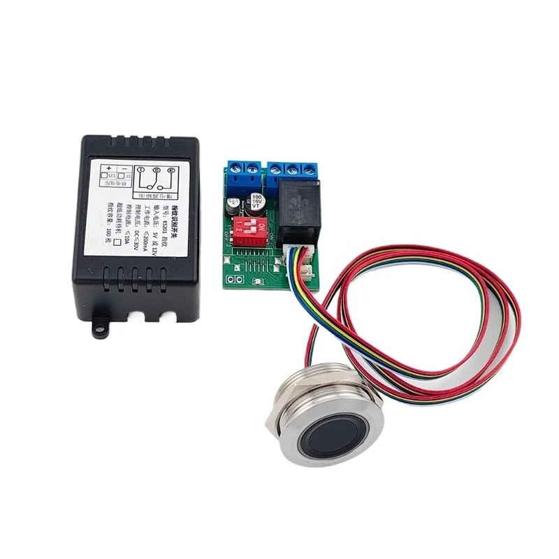 For KS201 Fingerprint Recognition Control Switch Relay Output, Stainless Steel Threaded Housing Capacitor Fingerprint