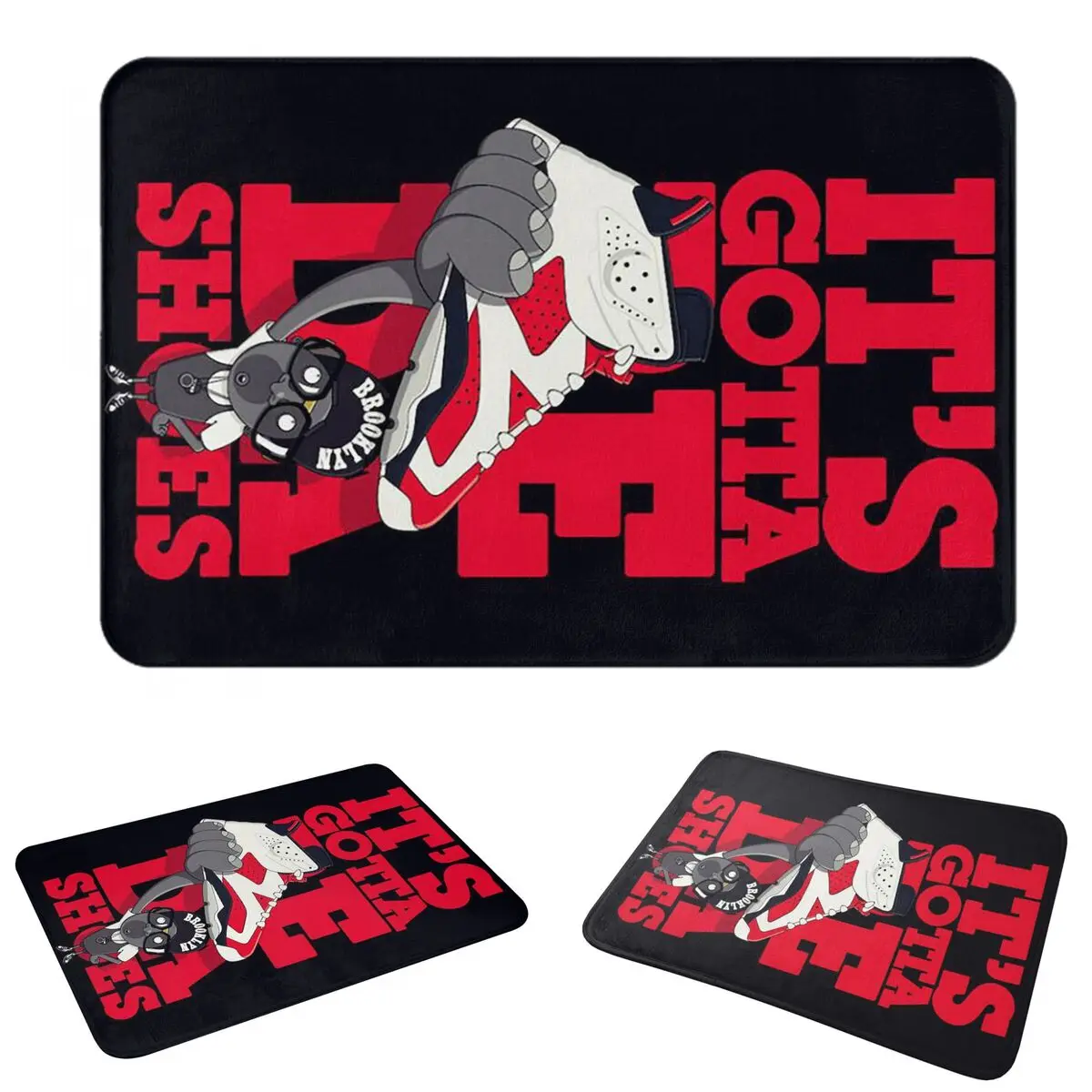 Fashion Basketball Shoes HD Printing Doormat Antiwear Carpet Rug Kitchen Entrance Home Floor Mat for Living room Footpad Mats