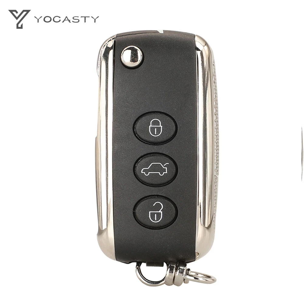 YOCASTY Folding Flip Remote Car Key Shell Case Cover For Bentley Mulsanne Continental Hurtling GT Flying Spur KR55WK45032