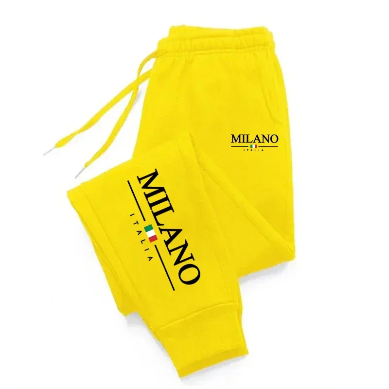 2026 Men's Hot Sales Gym Jogging Pants Daily Soft Sport Casual Tracksuit Trousers City Name Series Printing Sweatpants
