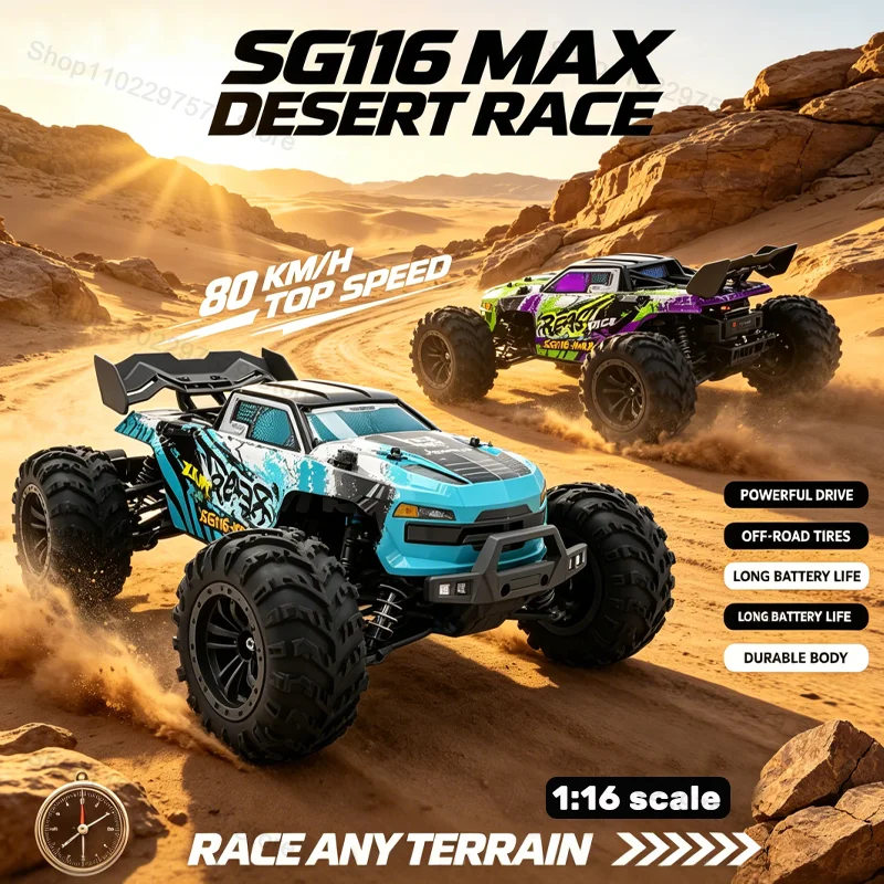 2026 New SG116 MAX 1:16 High Speed Drift Racing 80KM/H Brushless Motor 4WD SG116 Pro 40KM/H RC Car Off Road Car Toy For Kid Gift