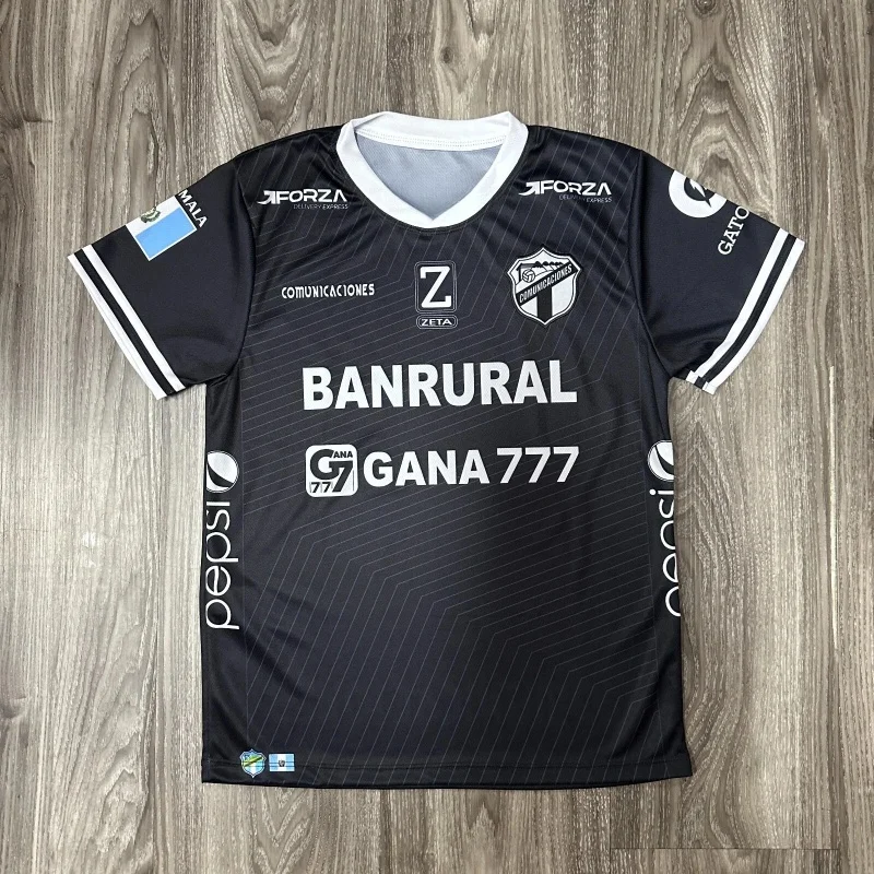 

Мужская летняя одежда Джерси Comunicaciones Fútbol Клубный футбол 23/24 Выездной трикотаж Спортивная футболка Быстросохнущая впитывающая пот Мото