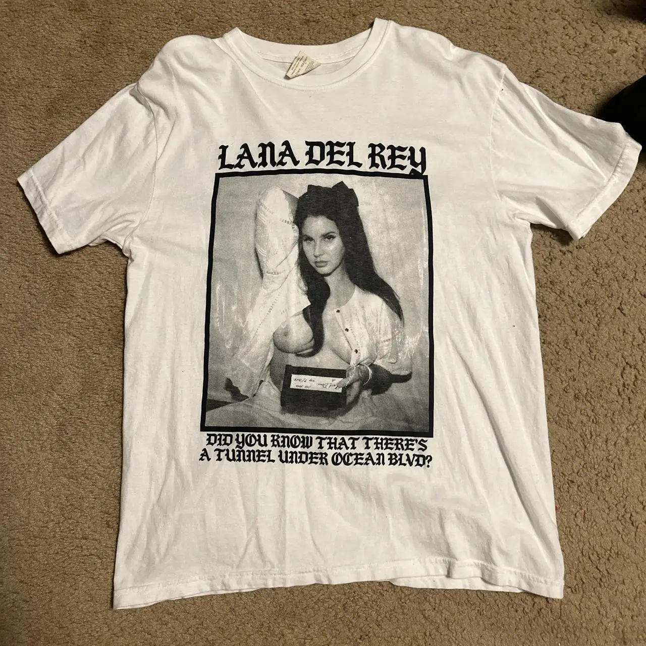 Lana Del Rey rare design white tee Reprint T shirt classic style S-3XL Freeship