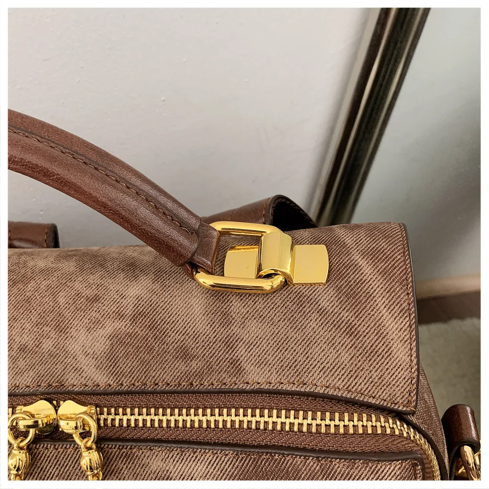 【Gran oferta】Mochila moderna, bolso de hombro para mujer, mochila de gran capacidad con cierre y bolso de mano informal con doble correa para los hombros.