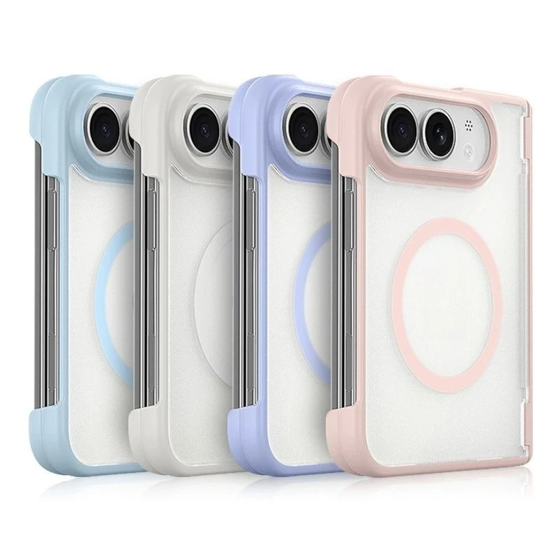 

Case For iPhone Duo 18 Fold Magnetic Matte Transparent Acrylic Phone Cover Equipped With Central Hinge Protection Back Shell