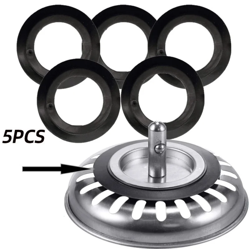 

5pcs Rubber Seal Washer Gasket For Franke Basket Strainer Plug Kitchen Bathroom Sink Drain Seal Gasket Kitchen Sink Accessories