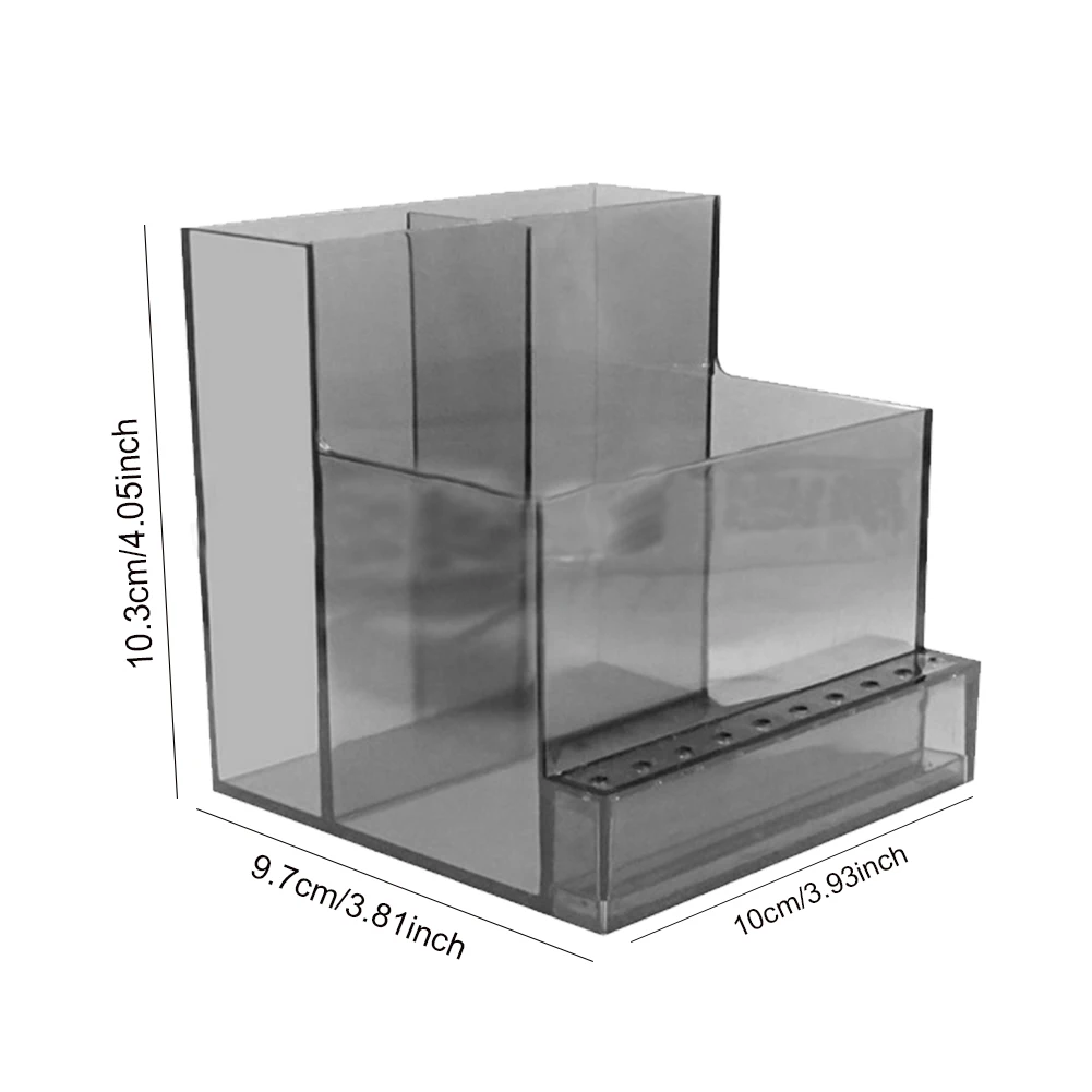 Transparent Nail Drill Bits Storage Rack 3-Row