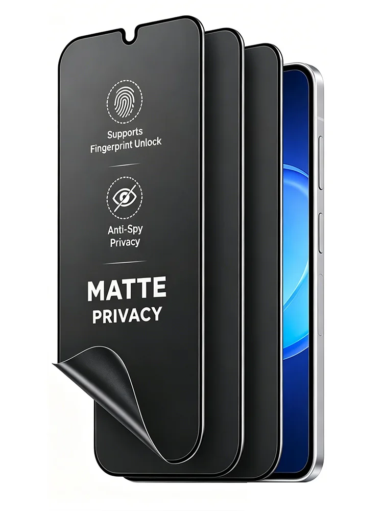 NNBILI 3 szt. Folia hydrożelowa chroniąca przed podglądaniem, obsługuje odczytywanie odcisków palców, do Samsung Galaxy S26 S25 S24 S23 S22 S21 S20 Ultra FE Plus — 2