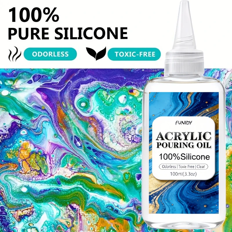 

Acrylic Pouring Oil for Special Cell Creation,Silicone Oil for MediumCompatible with Painting Acrylic,Watercolor,Cell Activator