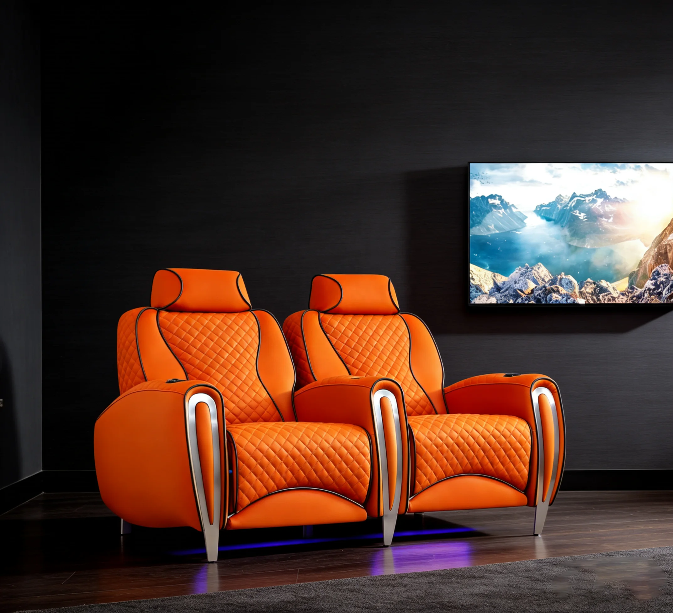 Luxury Electric Space Capsule Home Theater Sofa, Private Villa Cinema Recliner Viewing Seat