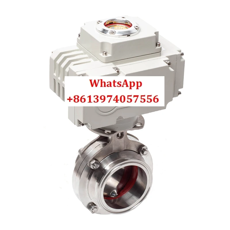 

Electric quick-loading sanitary grade 304 stainless steel butterfly valve D981X-16Q silicone soft sealing clamp type