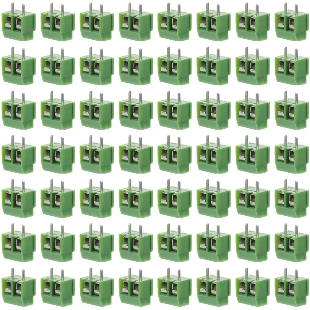 80Pcs Screw Terminal Blocks 5.08mm Pitch 2 Pin Connector Pcb Mount Electrical Terminal Block for DIY Electronic Module Power