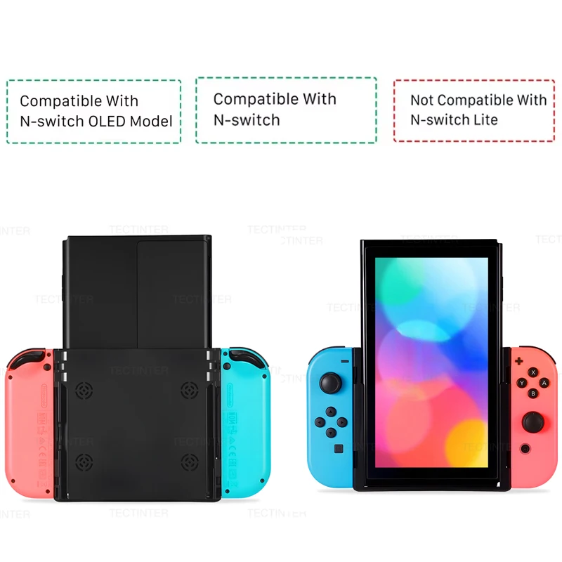 لنينتندو سويتش العمودي قوس قبضة الوجه لنينتندو سويتش/NS OLED لعبة وحدة التحكم عصا التحكم الألعاب الملحقات
