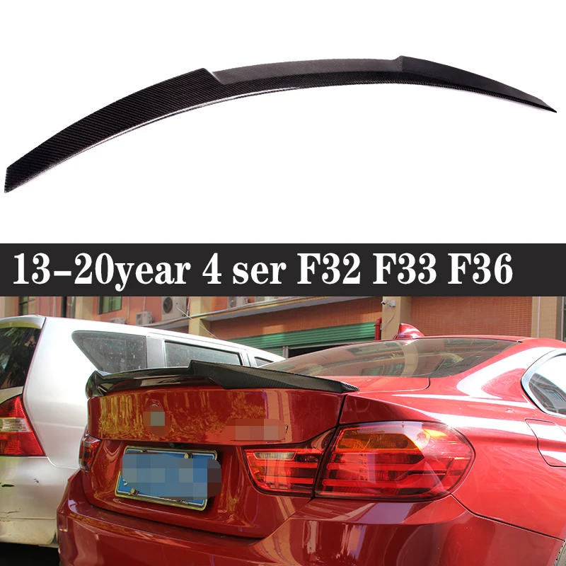 For BMW 4 Series F32 F33 F36 420i 430i Carbon Fiber Spoiler Shunt Rear Tail fins Duckbill Car Wing Retrofit the rear wing