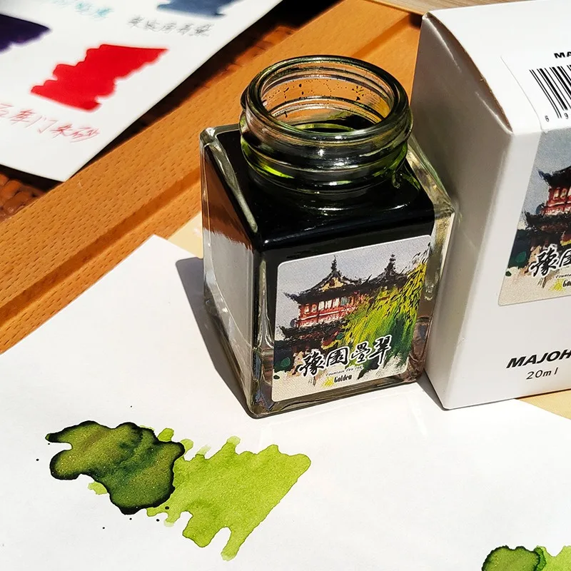 MAJOHN 20ml Shanghai Landmark Złota Tusz do Pióra Zanurzeniowego Pióra Wiecznego Kaligrafii Szkicowania Pisania Artykuły Szkolne Papiernicze — zdjęcie produktu 5