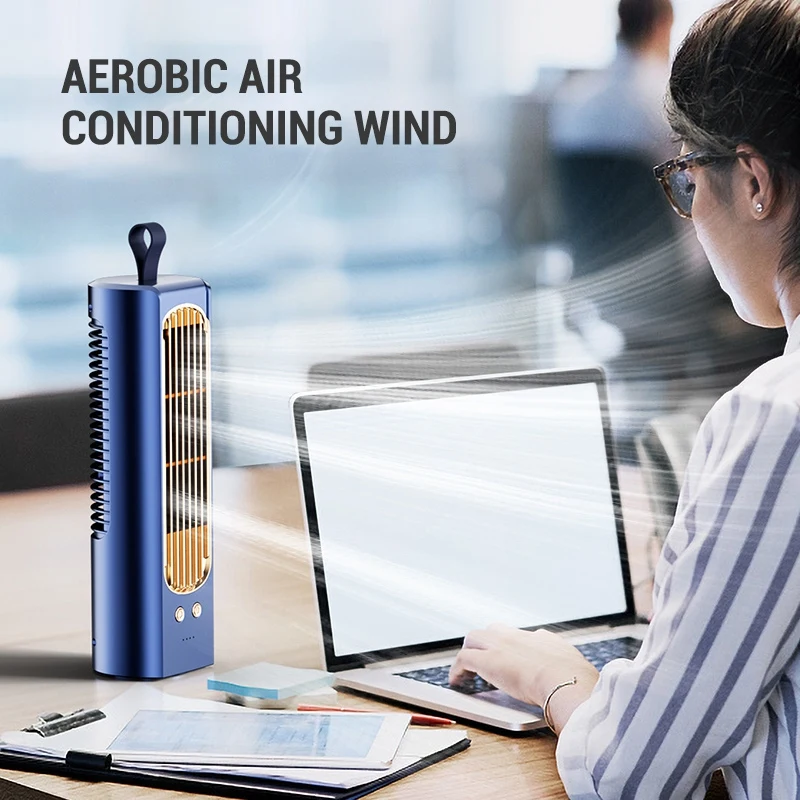 Household Tower Fan 90° Circulation Oscillating Quiet Cooling Air Conditioner ABS