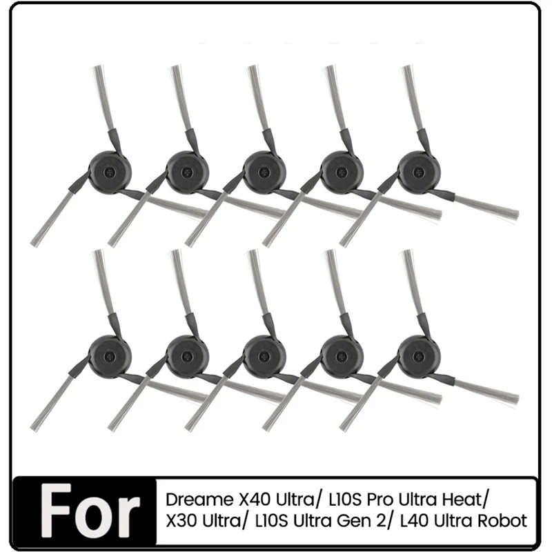 

ABZY-10PCS Боковая щетка для Dreame X40 Ultra/ L10S Pro Ultra Heat/X30 Ultra/L10S Ultra Gen 2/L40 Ultra Детали пылесоса