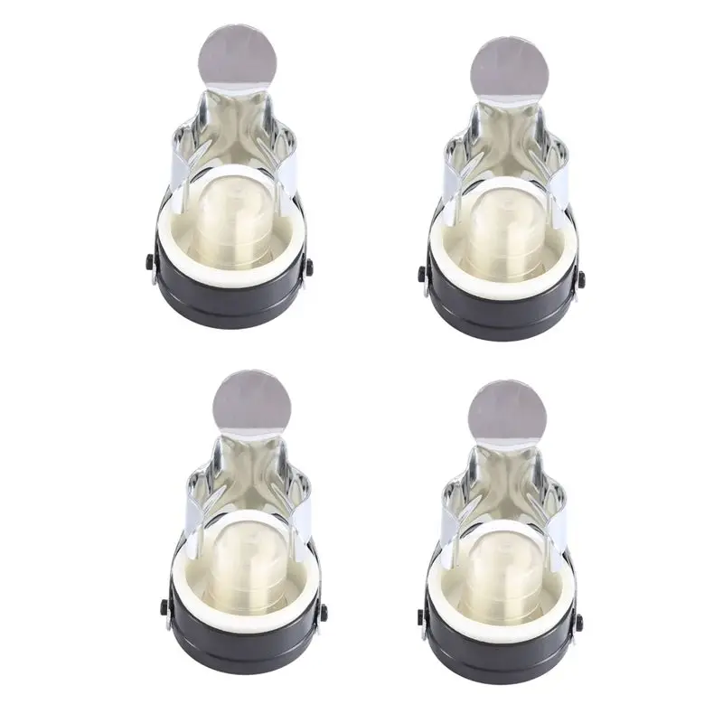 A60F-4 Pack Sealer Bar Stopper Wine Bottle Cork Sparkling Wine Champagne Cap Stainless Steel Bar Champagne Cork Silver Durable