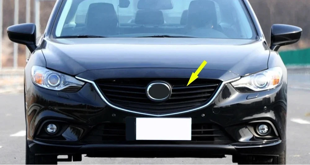 

Front Grille Grills Cover Trim For Mazda 6 M6 Atenza 2013 2014 2015 Chrome Car Head Center Racing Grid Mesh Frame Accessories