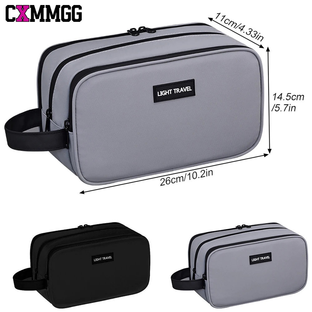 

Large Hanging Toiletry Bag for Men Travel, Water-Resistant Dopp Kit with Hooks, Double-Sided Full Open Design & Multiple Pockets