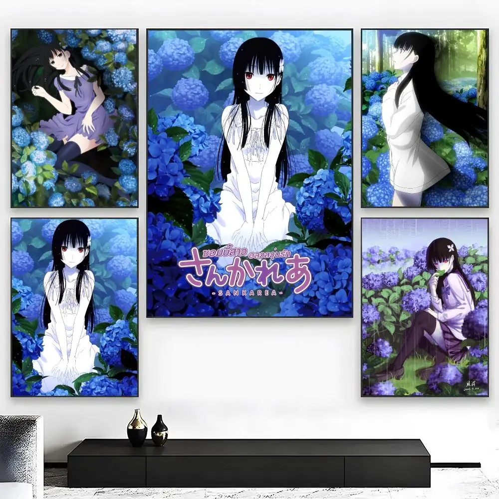 Sankarea Undying Love Poster Wall Art Print Removable Water-Resistant Home Decor For Bedroom Apartment Gift