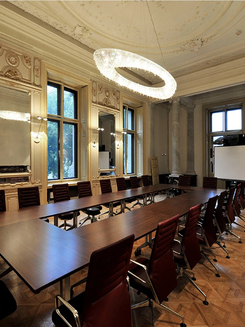 Moderne Kristall Kronleuchter Beleuchtung für Wohnzimmer Luxus Gold Hängelampe für Foyer Halle Lobby große hängende Leuchte – Detail 3