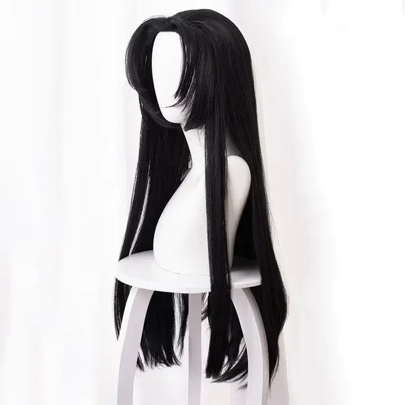 Kochou Kanae Wig Anime Cosplay Wig Synthetic Black Long Hair For Adult Comic-con Dress Up Butterfly Headwear Costume Accessories