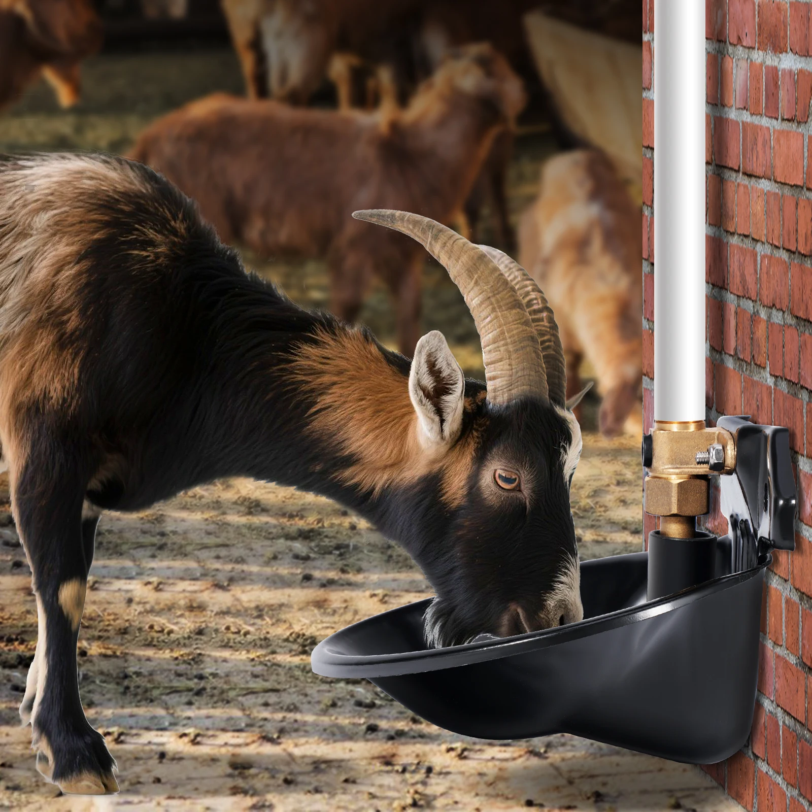 Sheep Drinking Bowl Fully Automatic Water Dispenser Goat Drinking Trough Horse Livestock Feeding Tool Animal Husbandry Equipment