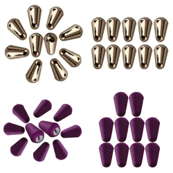 10 x Purple/gold Music Part Electric Guitar Plastic 5 Way Tip Switch Knob Cap