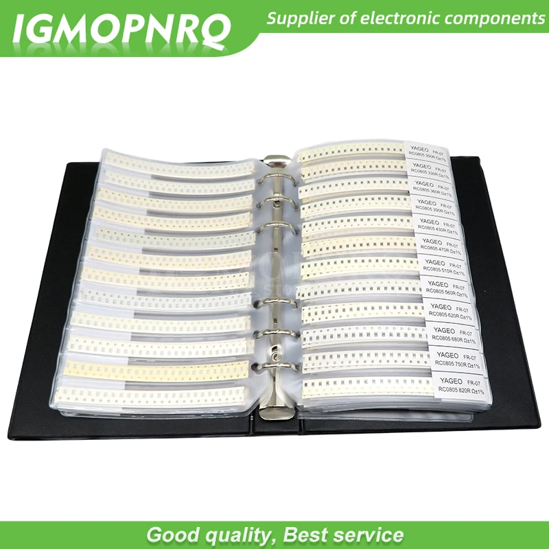 1 Book 170values 177values 0201 0402 0603 0805 1206 SMD resistor 5% Sample Book Resistors Assortment Kit Resistors 4250/8500pcs