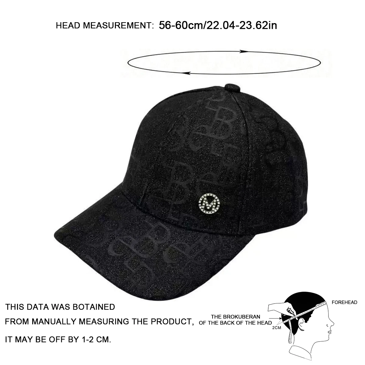 Unisex M Water Drill Label Baseball Caps Spring Autumn Outdoor Adjustable Casual Hats Sunscreen Hat Sports Cap