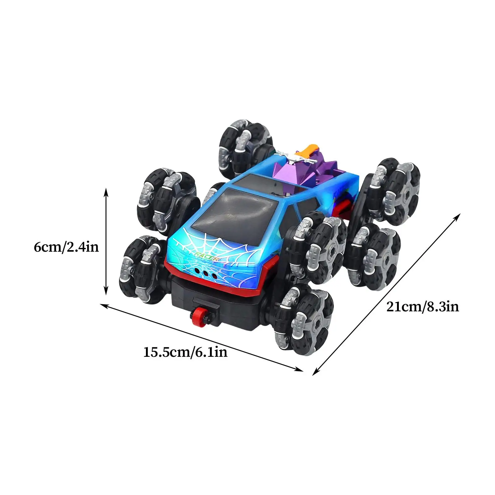 RC سيارة حيلة 8 عجلات المركبات مع تحويل الضوء شاحنة قابلة للشحن لعب للأطفال بنين بنات المنزل المدرسة في الفناء الخلفي