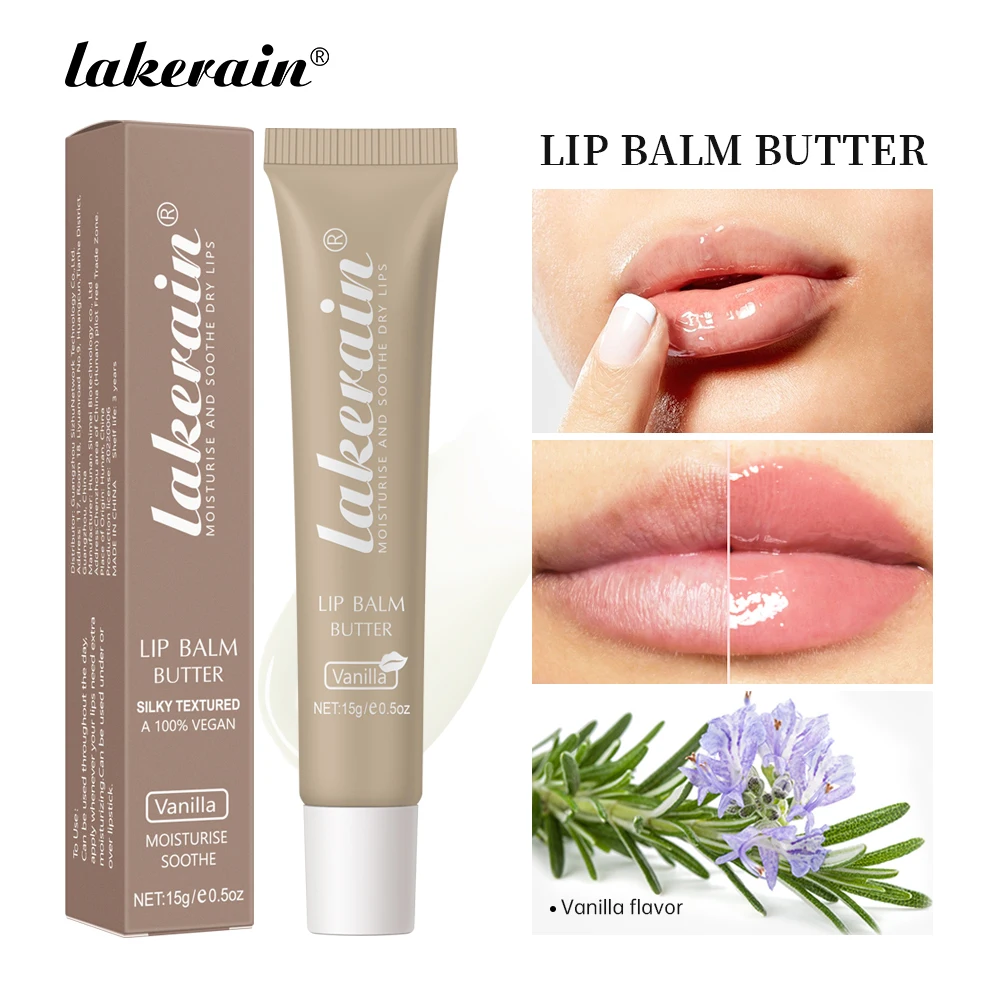 Moisturizing Lip Balm Butter Day/Night Hydrating Lip Mask Shea Butter Vanilla Brown Sugar Jelly Lip Oil Gel Improves Dry Lips