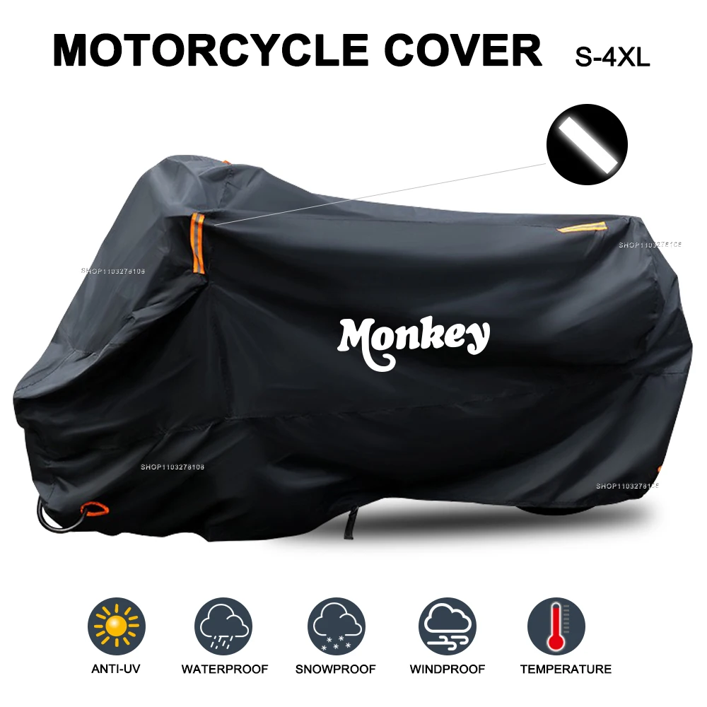 For Honda Monkey 125 ST 125 DAX125 2018-2023 2022 Motorcycle Cover Waterproof All Season Dust UV Protective Motorbike Rain Cover