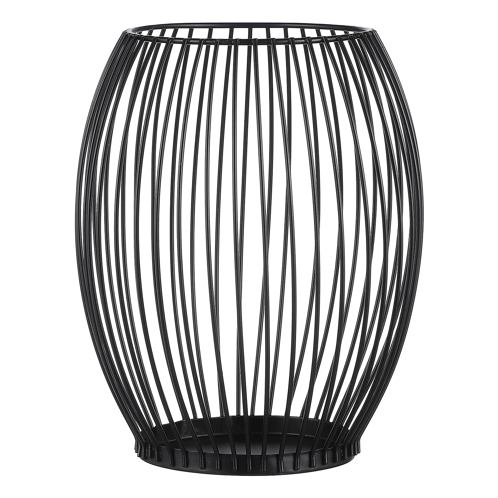 

Home Storage Ornaments Coffee Station Organizer for Countertop Geometry Black Iron Draining Basket