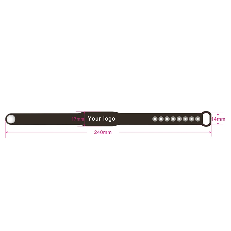 Personalized Logo Printing NFC Silicone Wristband Work with All NFC enabled devices