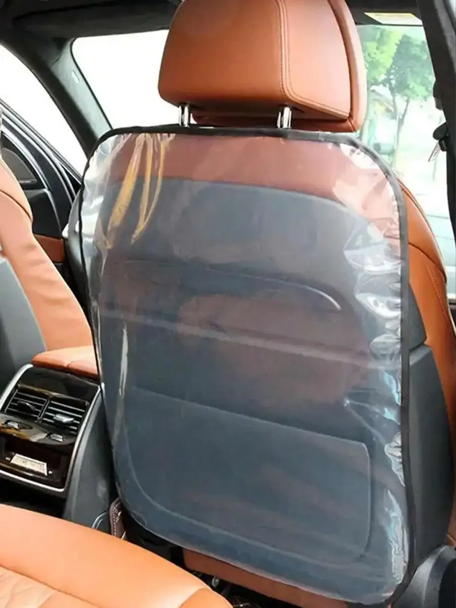 Transparent Car Seat Back Protector Anti-Kick Waterproof Dustproof Universal For Sedans SUVs