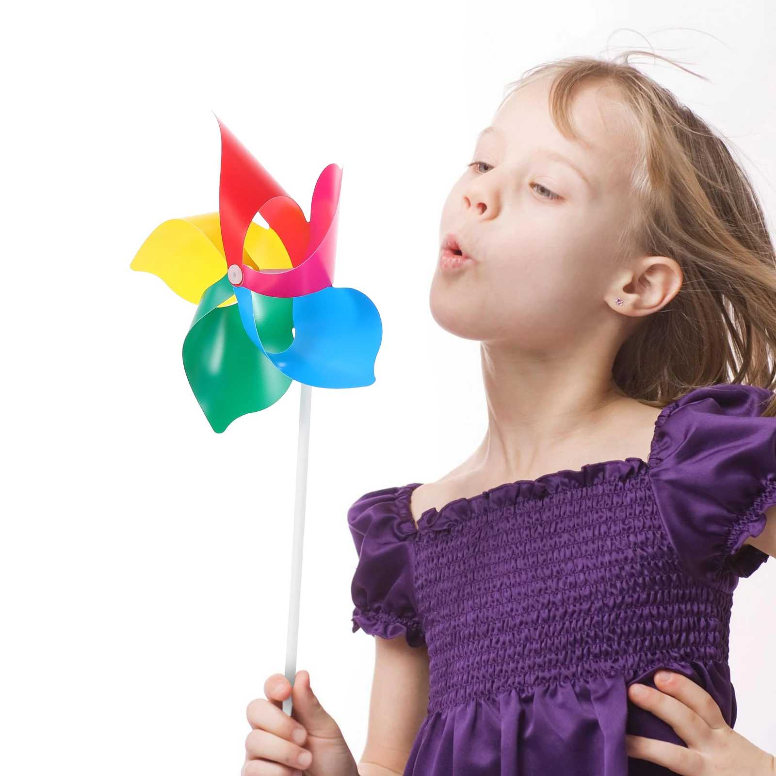 

10 Pcs Colorful Windmill Toy Pinwheel Hand Held Pinwheels Colored for Kids Handheld Outdoor Child