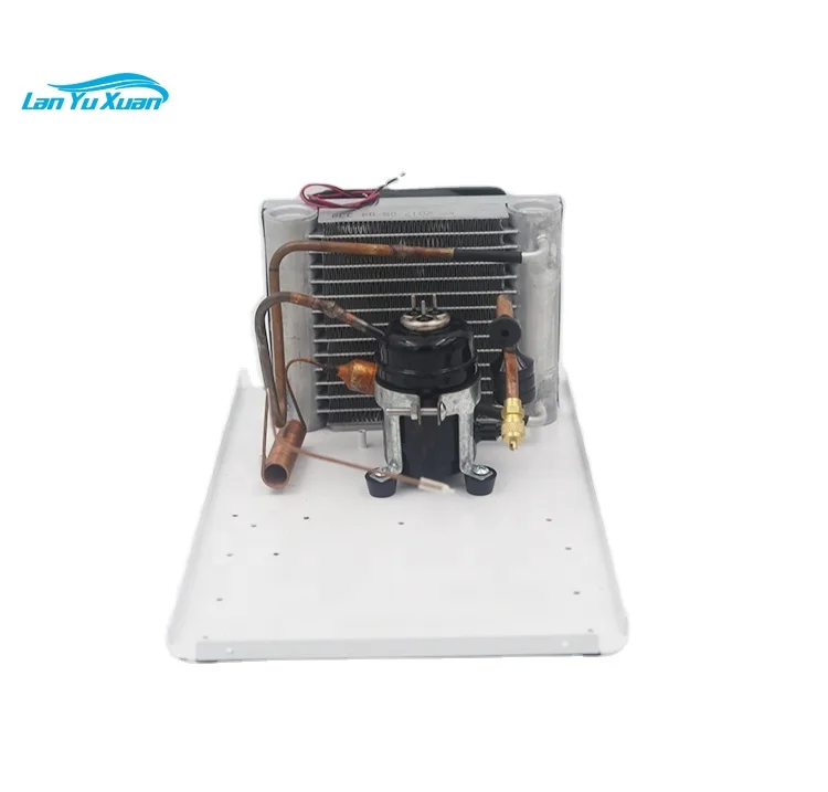 Pendinginan Mini 12V 24V 48V Dc Cooling Refrigerator Refrigeration Compressor Condensr Condensing Unit Kitfor Freezer Cooler