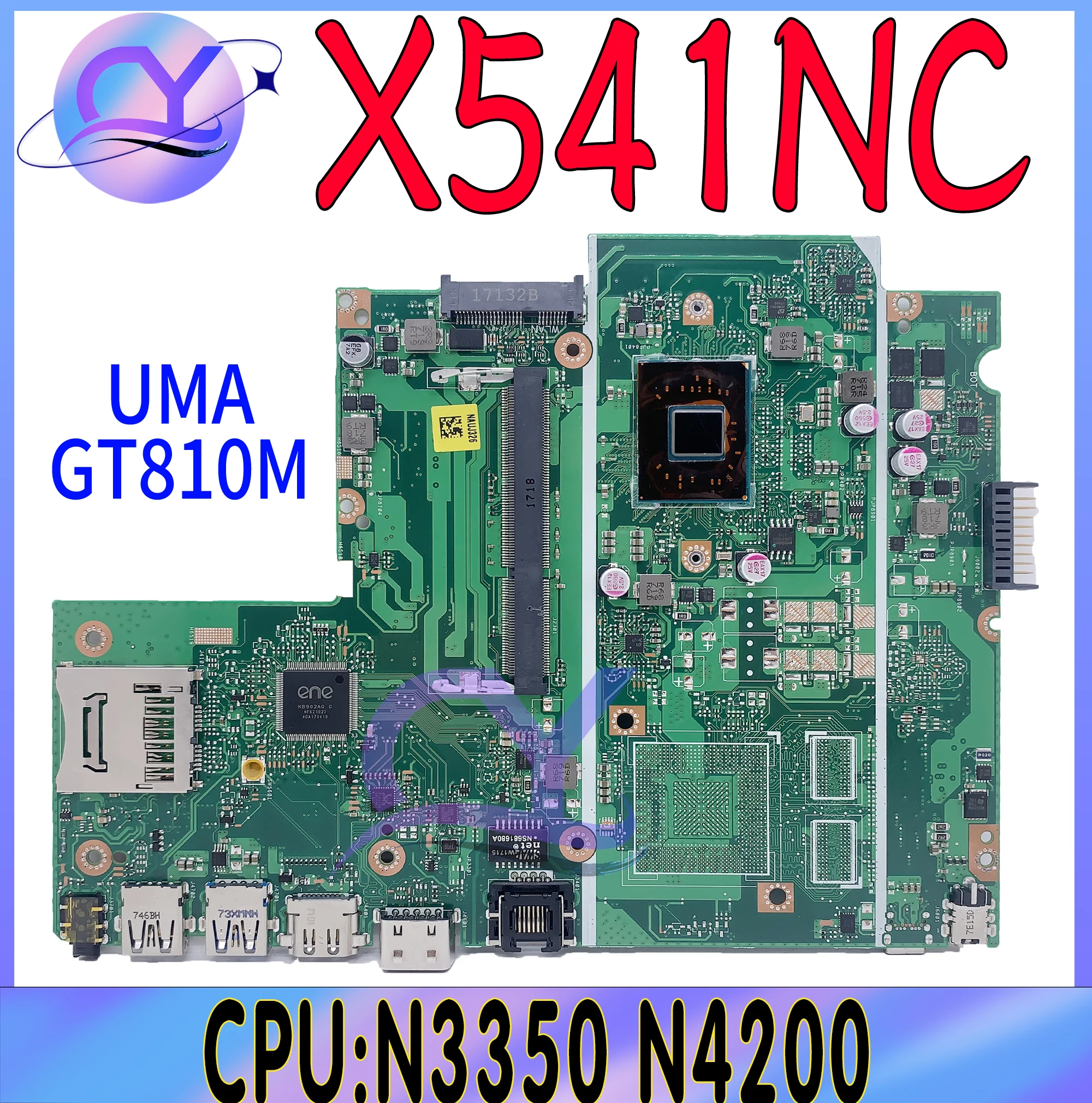 

X541NC Notebook Mainboard For ASUS X541N A541NA A541NC R541N F541N Laptop Motherboard With N4200 N3350 GT810M/UMA 100% Test Well