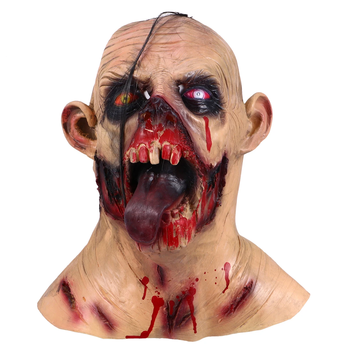 

1pc Mask Demon Halloween Ghost-like Scary Latex Horror Costume Party Adult Full Cover Gift for Carnival Masquerade