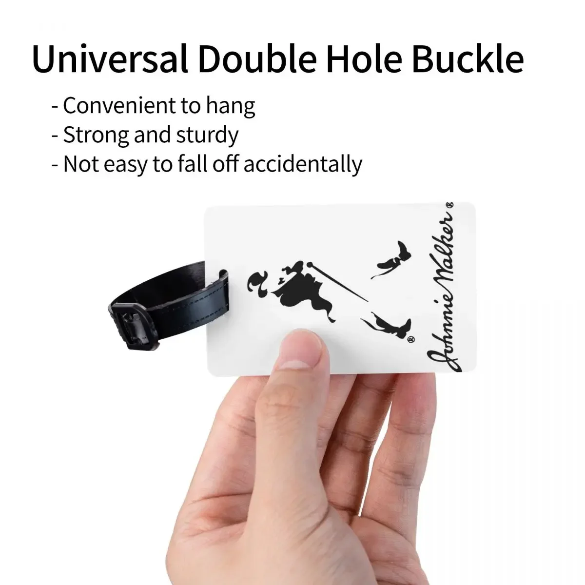 الأبيض جوني ووكر ويسكي علامات الأمتعة حقيبة الملحقات السفر موضة الأمتعة الصعود علامة التسمية حامل معرف اسم العنوان